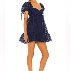 Amanda Uprichard Navy Sicily Dress